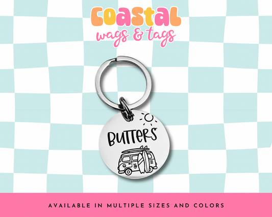 Beach Bus Pet ID Tag