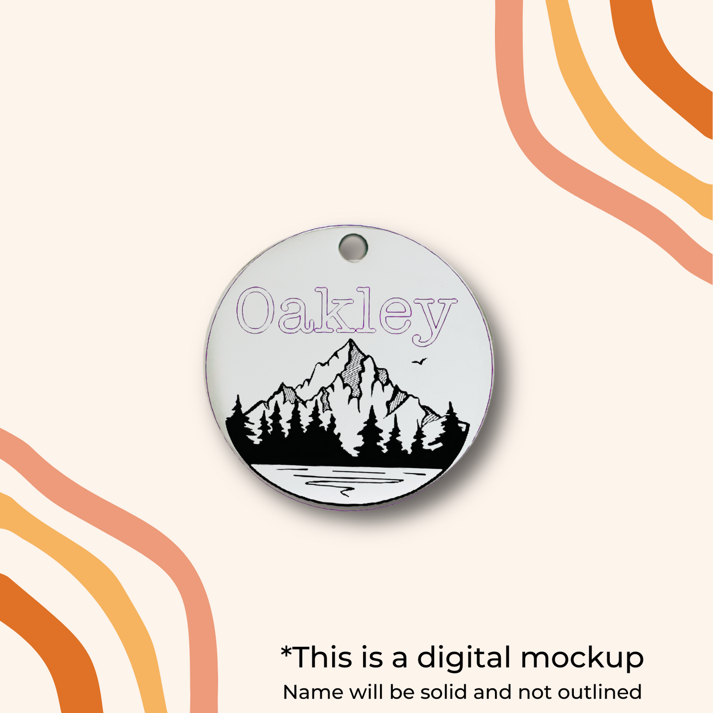 SAMPLE Mountain Pet ID Tag