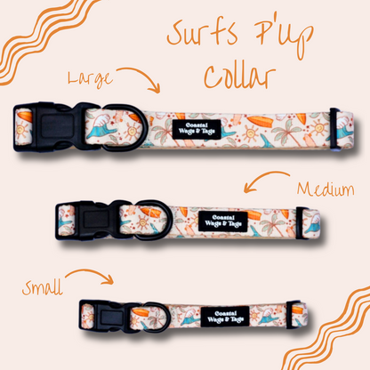 Surfs P'Up Dog Collar