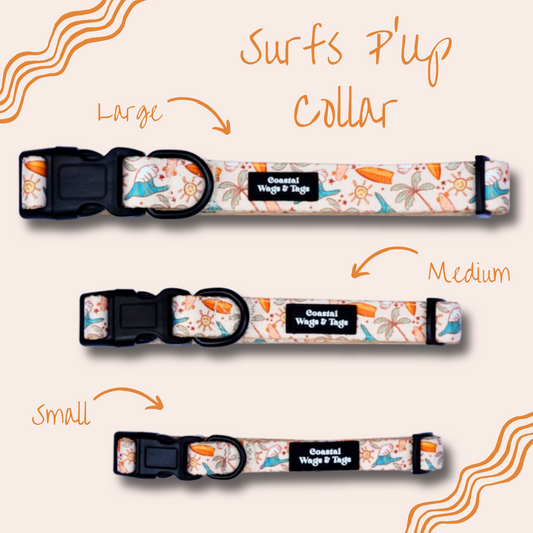 Surfs P'Up Dog Collar