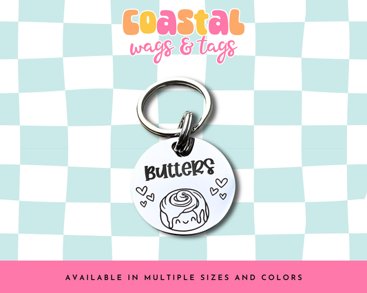 Cinnamon Roll Pet ID Tag