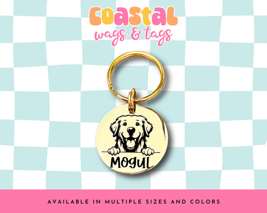 Dog Breed: Golden Retriever Pet ID Tag