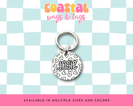 Hearts Pet ID Tag