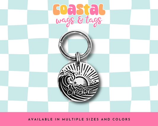 Sunny Waves Pet ID Tag