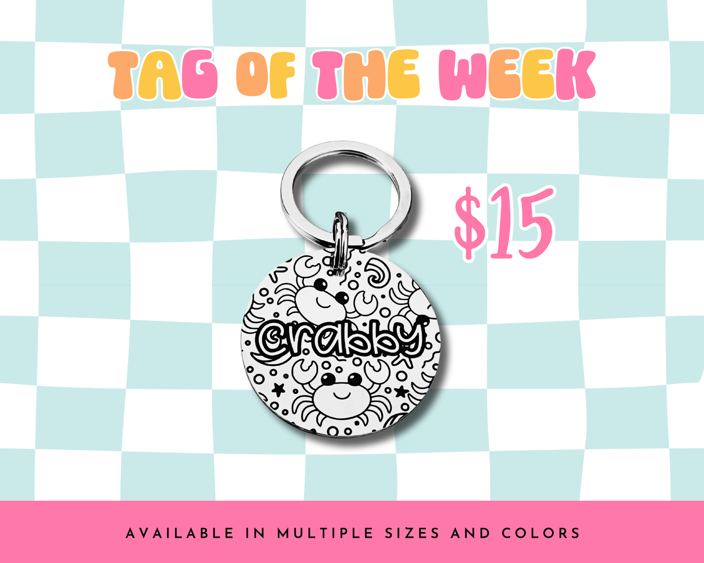 Tag Of The Week - Crab Tag - Pet ID Tag