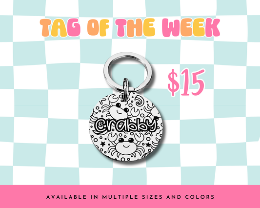 Tag Of The Week - Crab Tag - Pet ID Tag